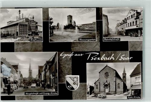 Bexbach Kraftwerk Bahnhofstraße Kath. Kirche Oldtimer beschnitten