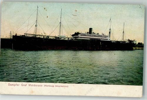Dampfer Graf Waldersee Hamburg Amerika Linie Handelsschiff