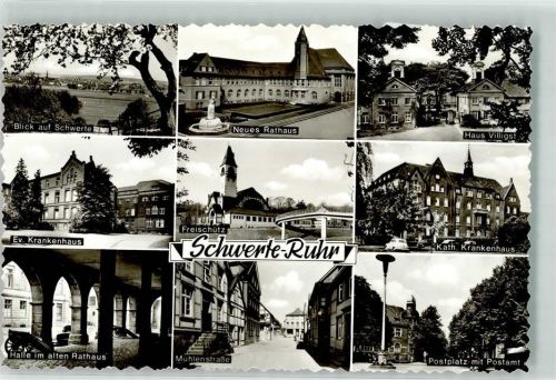 Schwerte Neues Rathaus Haus Villigst Ev. Krankenhaus Frieschütz Kath. Kranhenhaus Halle im Rathaus