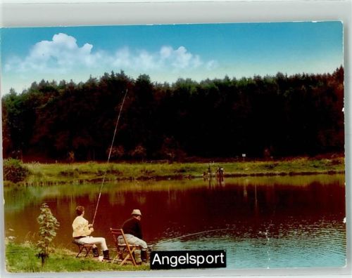 Nunkirchen Angelsport See Ort handschriftlich Foto Original aus Archiv eines Ansichtskartenverlags