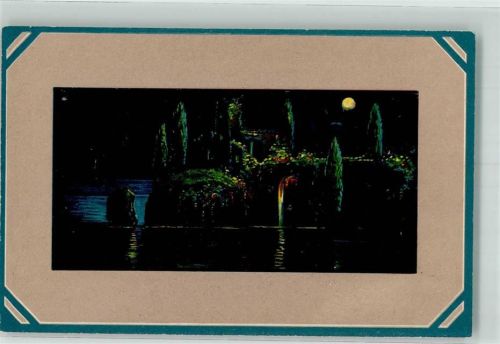 Verlag PFB Serie 7644 Mondschein Litho Passepartout Böcklin ähnlich