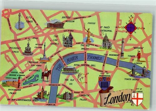 London 1978 Stadtkarte