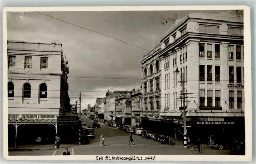 Invercargill 1951 Luftpost Esk Street Auto Handlung Gasthaus