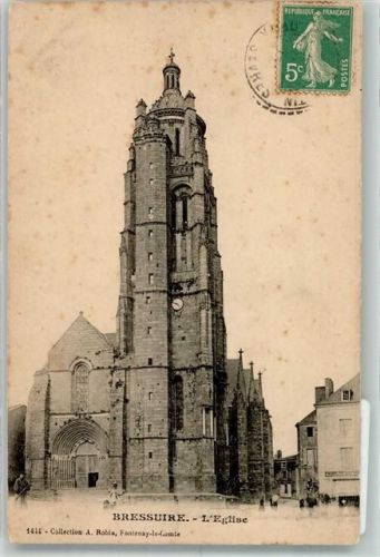 Bressuire Kirche Briefmarke Bildseite