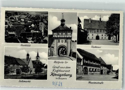 Königsberg Haßfurter Tor Marienstrasse Rathaus Salzmarkt