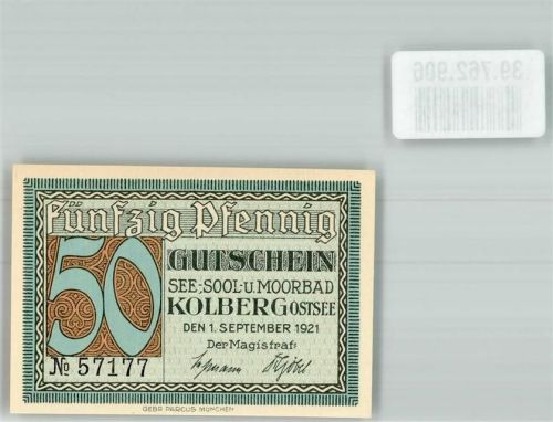 Kolberg 1921 50 Pfennig