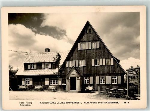 Altenberg Gasthaus Waldschänke Altes Raupennest Fotograf Hering