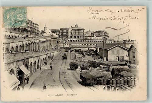 Alger 1905 Hafen Eisenbahn
