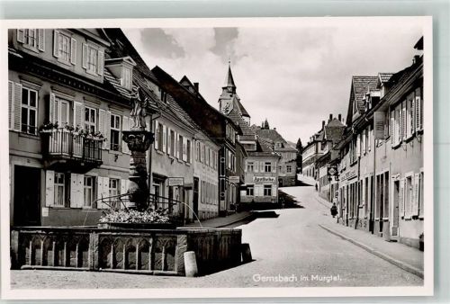Gernsbach Strassenansicht Brunnen