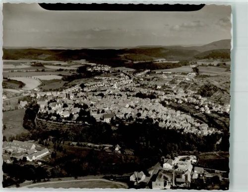 Blomberg Fliegeraufnahme Ort handschriftlich Foto Original aus Archiv eines Ansichtskartenverlags
