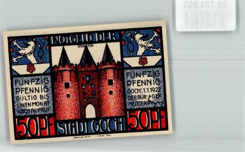 Goch 1922 50 Pfennig Steintor