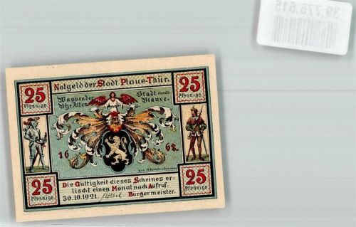 Plaue 1921 25 Pfennige
