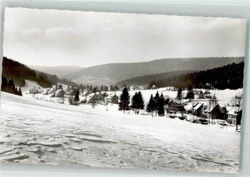 72270 W7292 Obertal , Kr Freudenstadt Foto AK Winter Gasthaus Pension zum Engel