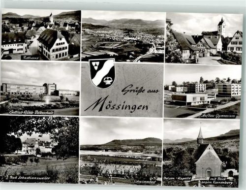 Mössingen Rathaus Aufbau Gymnasium Belsen Kapelle Schwimmbad
