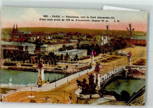 Paris mit Glimmer/Glitzerauflage Pont Alexandre III JH Nr.488