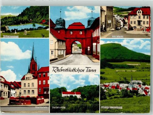 36142 W6413 Tann Rhön - Schwimmbad Marktplatz Sanatorium Stadttor