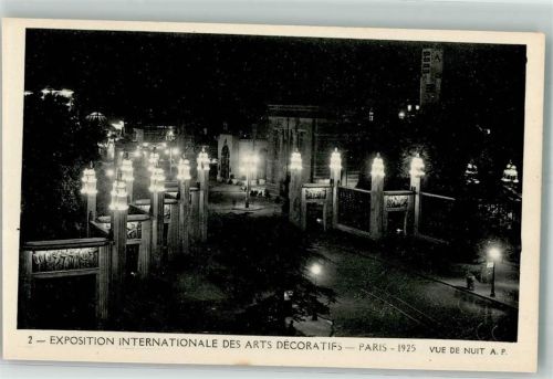 Paris 1915 Exposition Internationale des Arts Decoratifs Vue de Nuit
