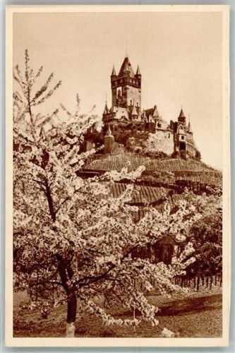 Cochem 1934 Reichswinterhilfe-Lotterie Bild 96 Die Reichsburg Das schöne Deutschland Fotograf Rupp