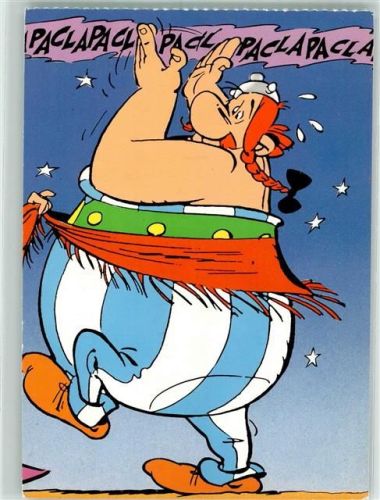 sign. Uderzo Obelix beim Tanz