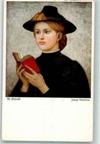 1941 Junge Tirolerin Porträt Buch lesen