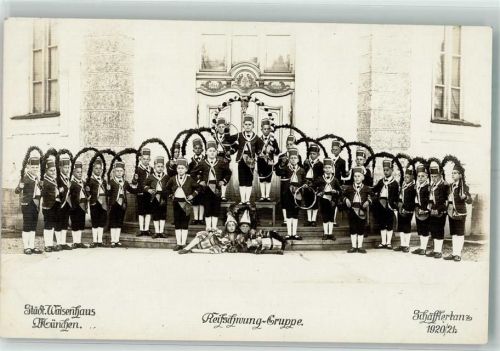München 1920 Kinder Schäfflertanz Reifschwunggruppe Städtisches Waisenhaus
