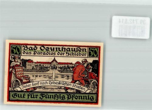 Bad Oeynhausen 50 Pfennig Gutschein des Fürstenhofes