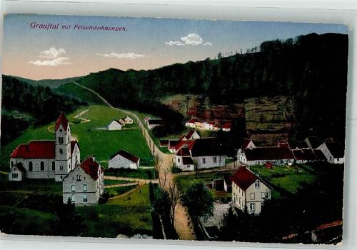 Saverne Kirche Felsenwohnungen Graustal Zensur P.K. Feldpost WK I