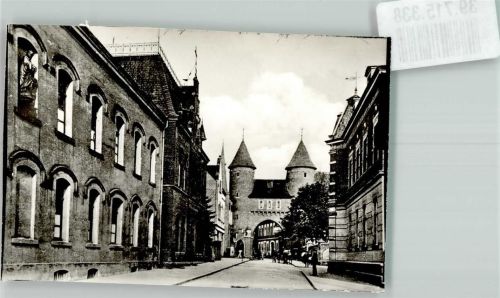 Dülmen Tor Turm Statue Figur Straße Ort handschriftlich Foto Original aus Archiv eines Ansichtskartenverlags