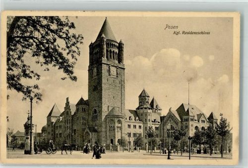 Posen 1911 Königliches Resdienz Schloss Litfaßsäule