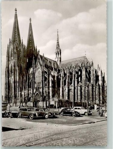 Köln Altstadt-Nord 103 Der Kölner Dom nach Kriegsende VW Käfer Oldtimer