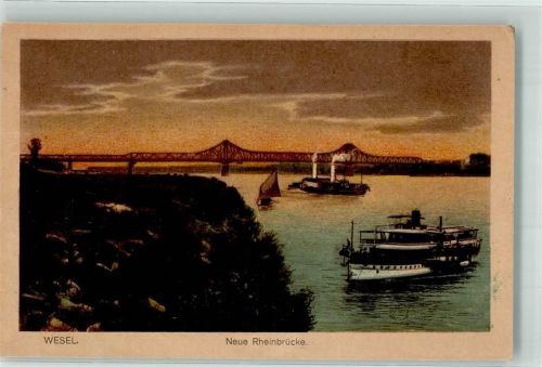 Wesel 1920 Neue Rheinbrücke