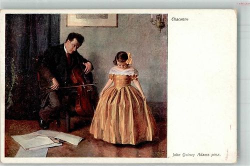 sign. Adams, John Chaconne-Tänzerin unter Cello-Begleitung Verlag Wiener Kunst B.K.W.I. Nr. 1129