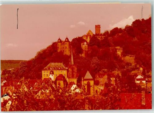 Wertheim Schloss Ort handschriftlich Foto Original aus Archiv eines Ansichtskartenverlags