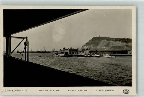 Barcelona 1930 Hafen Station Maritime