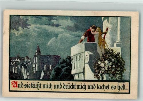 1921 Und sie lküßt mich und drückt mich und lachet so hell Wia Karte 117 Maschinenstempel