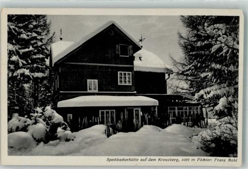 Josef Speckbacher Hütte 1942 Hüttenstempel Winter