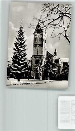 Bergisch Gladbach Kirche St. Laurentius Winter Foto Original aus Archiv eines Ansichtskartenverlags