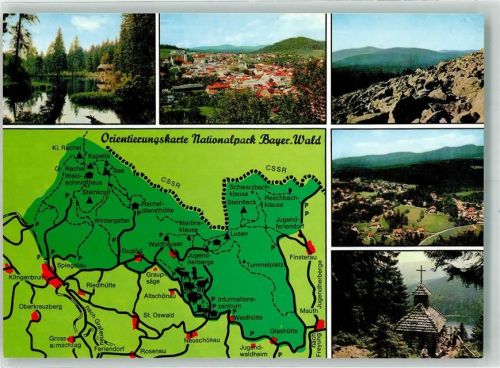 Spiegelau Nationalpark Bayerischer Wald Orientierungskarte Waldklause Grafenau Lusengipfel Rachelkapelle
