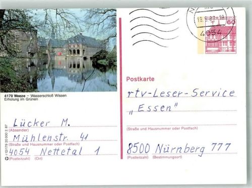 Weeze 1987 Wasser- Schloss