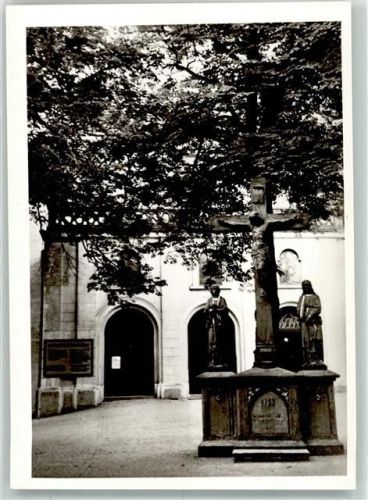 Leschnitz Denkmal Kreuzgruppe St. Annaberg Ort handschriftlich
