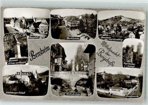Bensheim Hauptstraße Schönberger Schloss Marktplatz Auerbacher Schloss Stadtpark Mittelbrücke