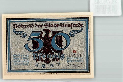 Arnstadt 1921 50 Pfennig a 119941