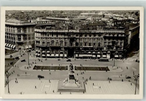 Milano 1935 Denkmal Omnibus Piazza Vittorio Emanuele