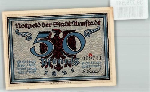 Arnstadt 1921 50 Pfennig a 009751