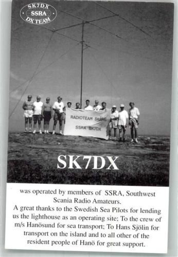 Skane Amateurfunk QSL Karte