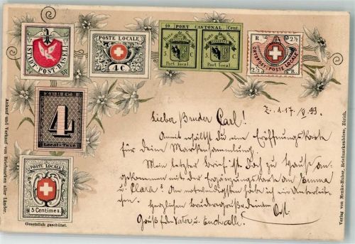 Zürich 1899 Edelweiss Verlag Menke-Huber Briefmarkenbörse