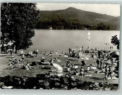 Krumpendorf 1966 Schwimmbad Stich