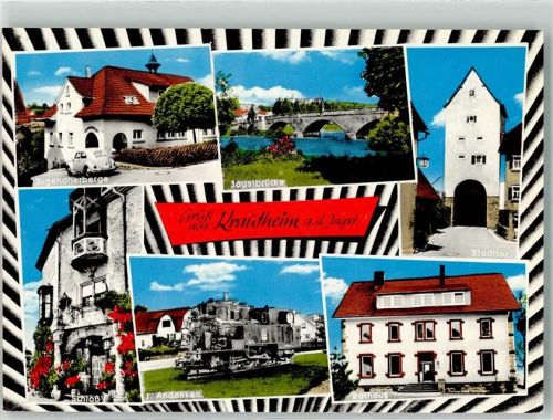 Krautheim Jugendherberge Jagstbrücke Stadttor Schloss Rathaus Lok VW Käfer