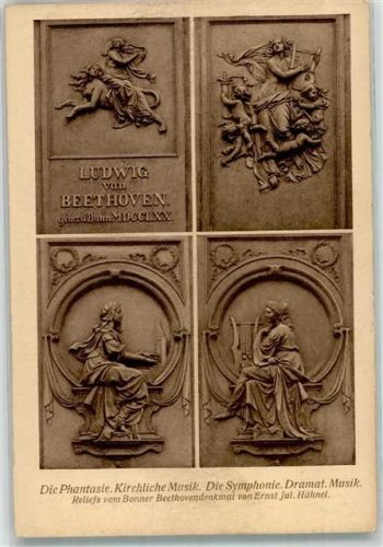 Bonn Relief Denkmal Die Symphonie Dramat Musik von Ernst Jul.Hähnel