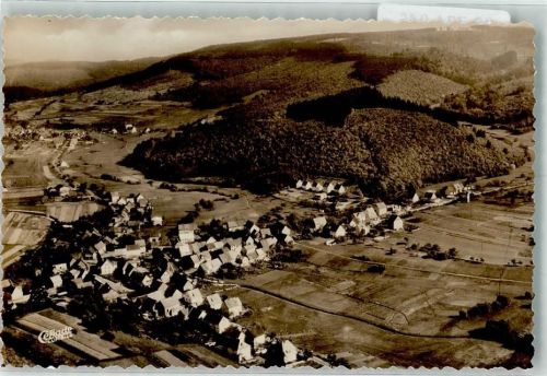 Niederroßbach Fliegeraufnahme Ort handschriftlich Foto Original aus Archiv eines Ansichtskartenverlags